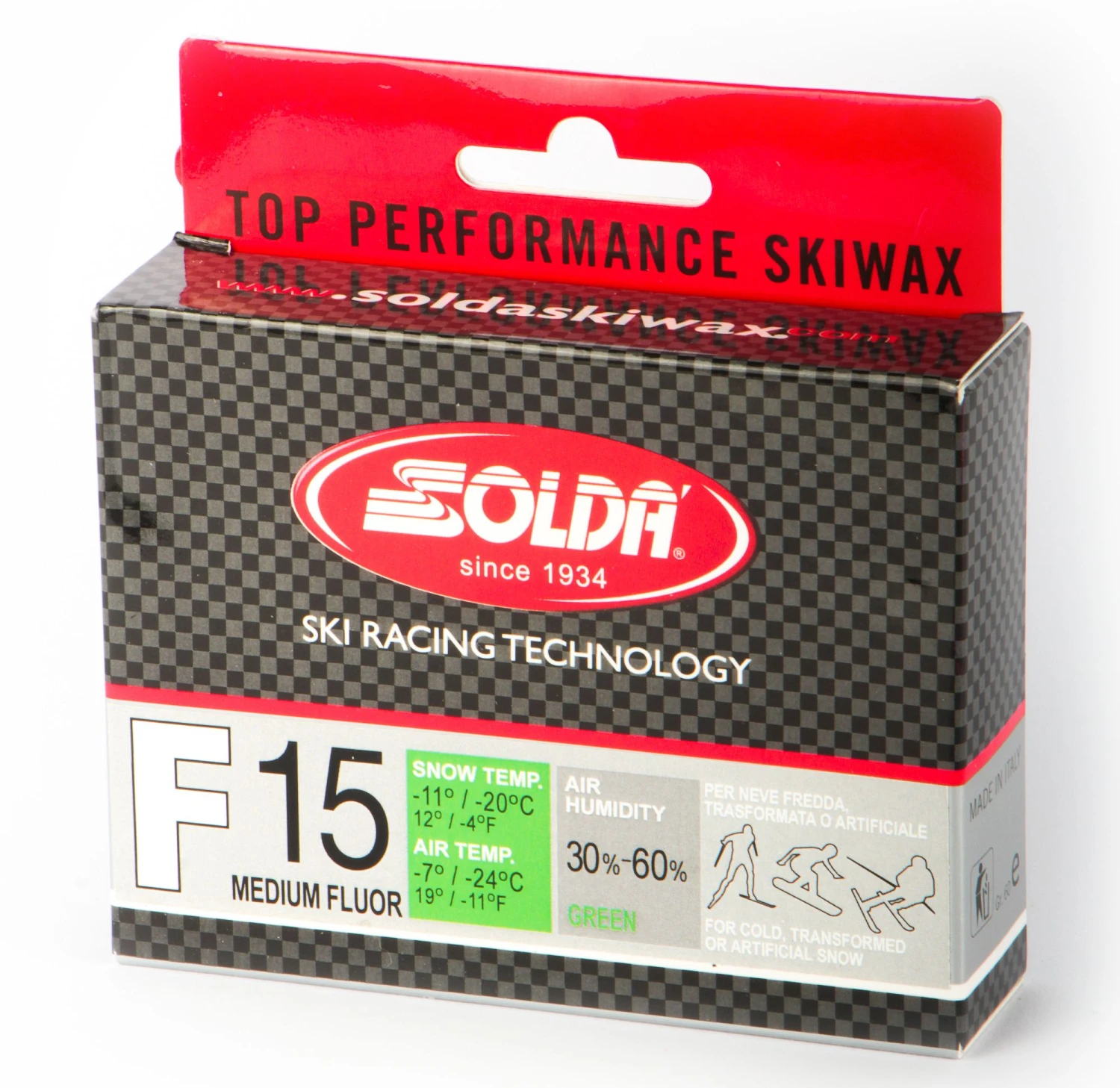 Solda F15 Medium Fluor Glider Green -7...-24°C, 60g 3 Solda F15 Medium Fluor Glider Green -7...-24°C, 60g