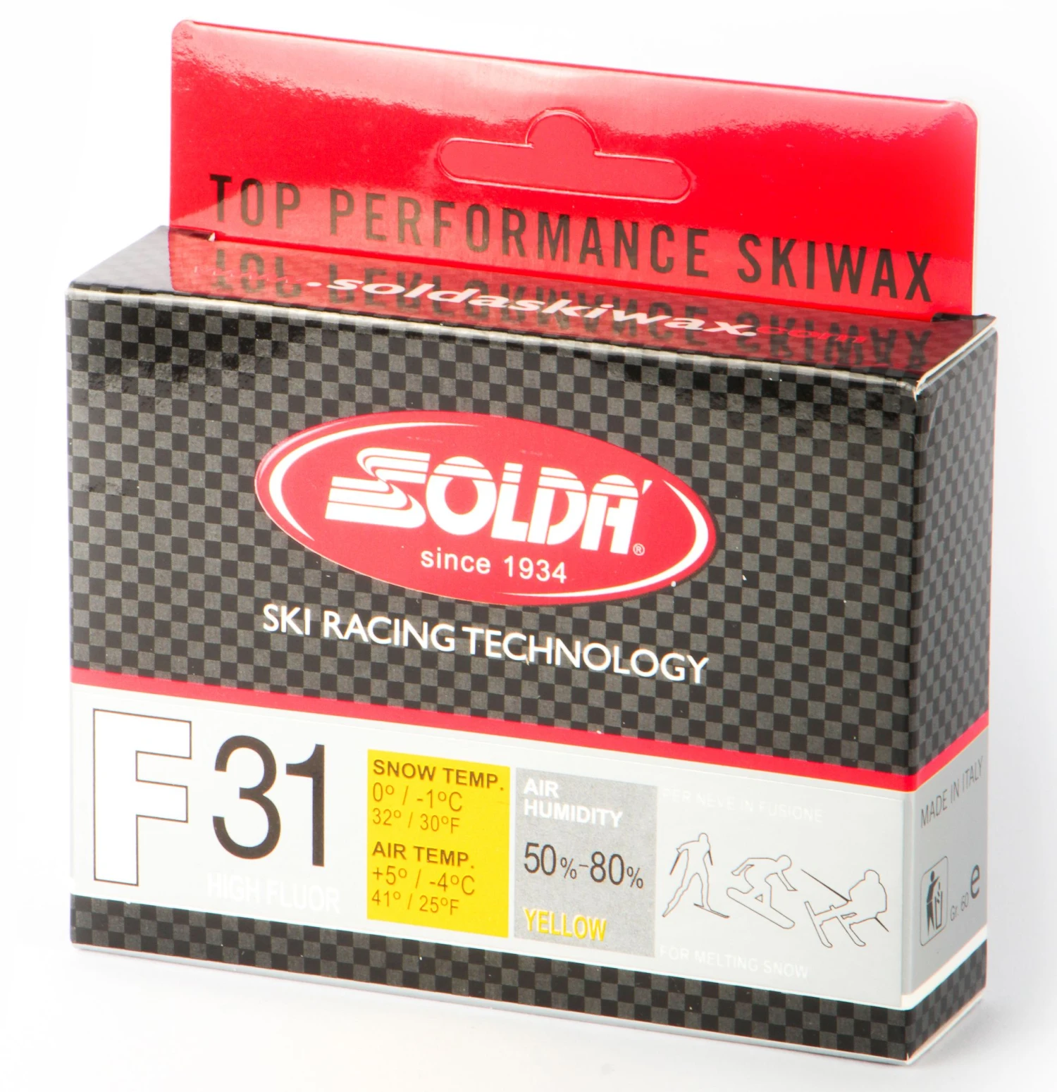 Solda F31 HF Glider Yellow +5...-4°C, 60g 3 Solda F31 HF Glider Yellow +5...-4°C, 60g