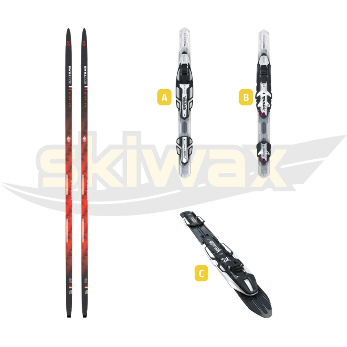 SkiTrab Ski Team Skate Skis + Premounted Rottefella Bindings